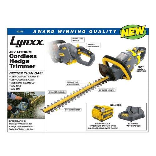 USA Lynxx Cordless Hedge Trimmer Diivoo 40V 2.5 Ah - kissanmall.pk 