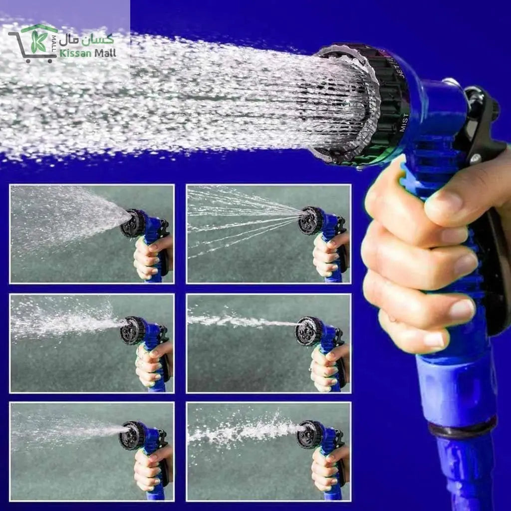 Magic Hose Pipe (100 ft) With 7 Spray Gun Functions - Kissan Mall 